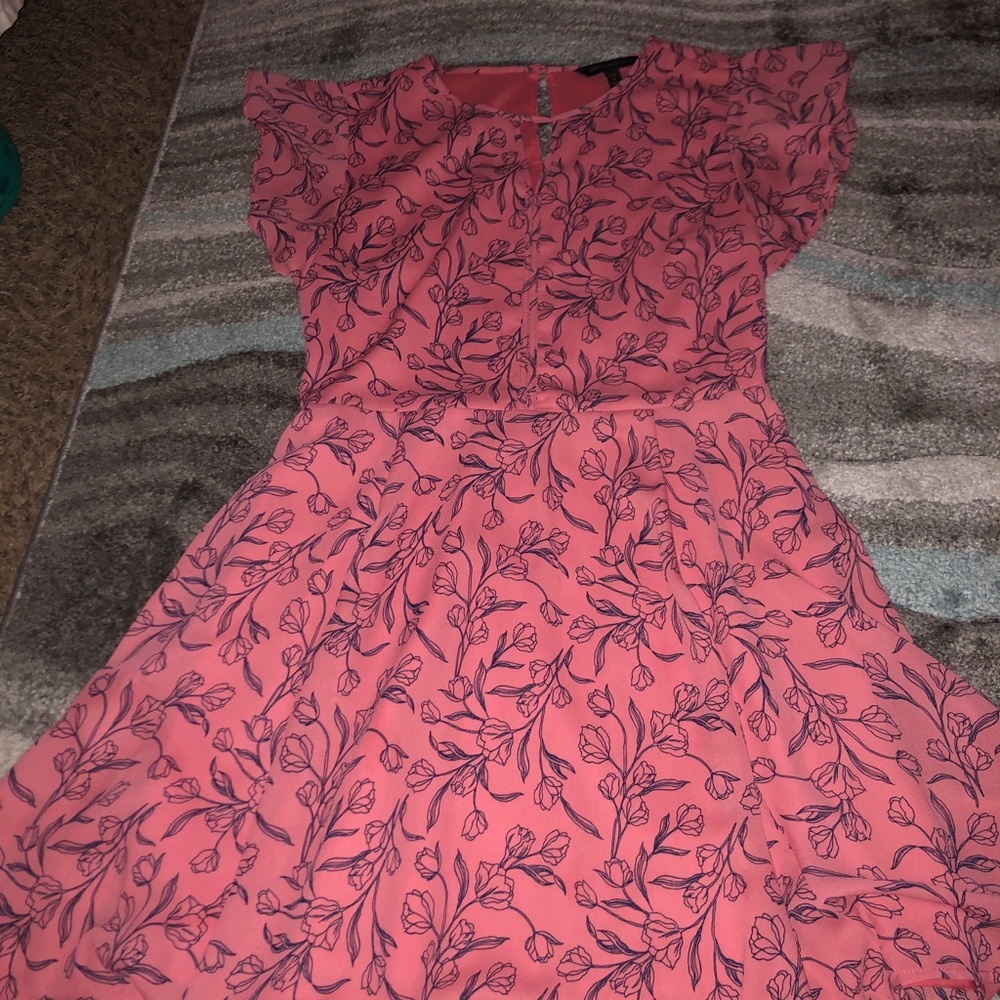 pink floral dress from banana republic